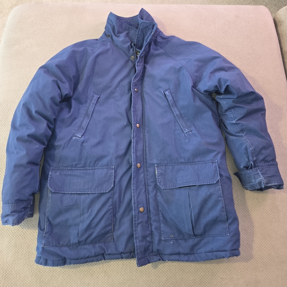 Guys actionwear men's large winter coat blue jacket big puffer